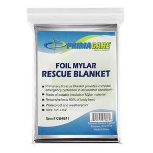 NEW Mylar Foil Rescue Blanket 52”x84” FROM PRIMACARE Medical Supplies